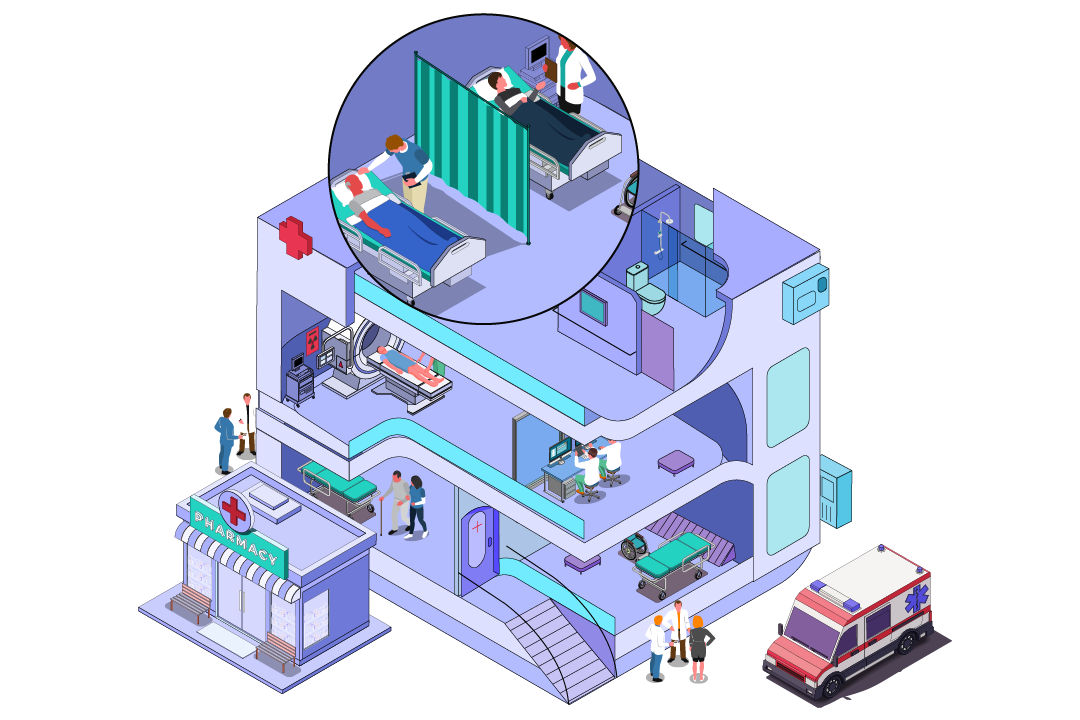 Illustration depicting healthcare today