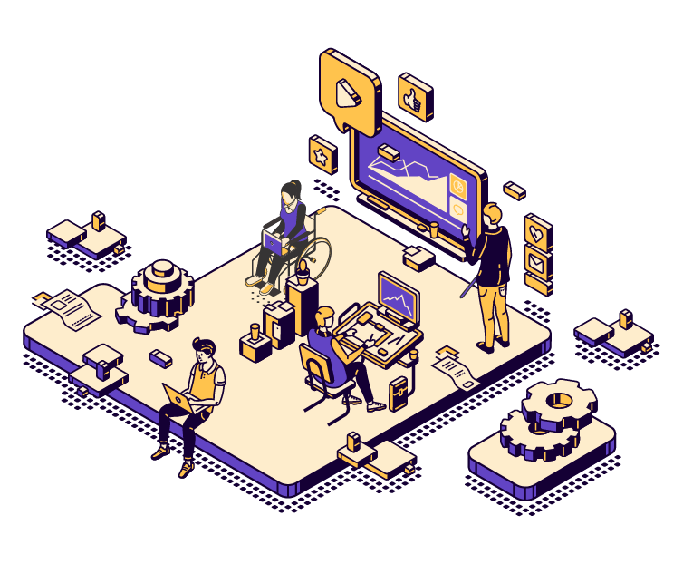 illustration showing economic activity