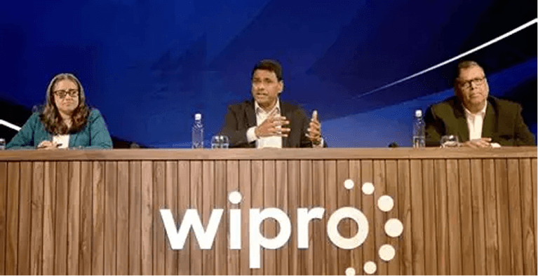 Panel discussion at a corporate event.